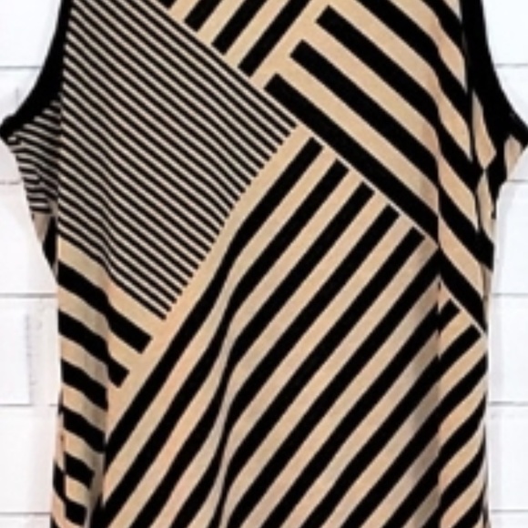 FADED GLORY Geometric Black/Tan Sleeveless Maxi, 8-10 - Picture 3 of 4